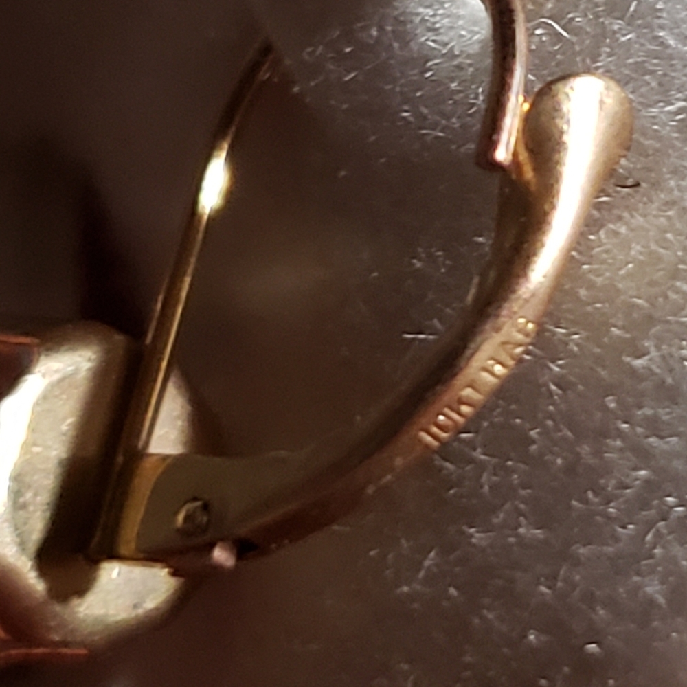 10 K GOLD PIERCED EARRINGS - Picture 7 of 7